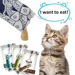 Pet Snacks para comida úmida, Bacalhau atum salmão carne gatinhos, Suplemento Proteína DHA, Make Hair, Suave Beautiful Pet Food, 13g x 8Pcs - Image 1