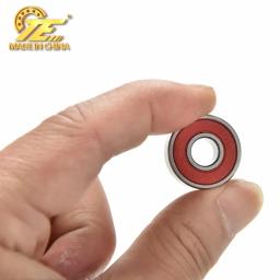 10 peças rolamentos de aço inoxidável abec 9 vermelhos de alto desempenho rolamentos de roda de skate scooter skate - Image 2