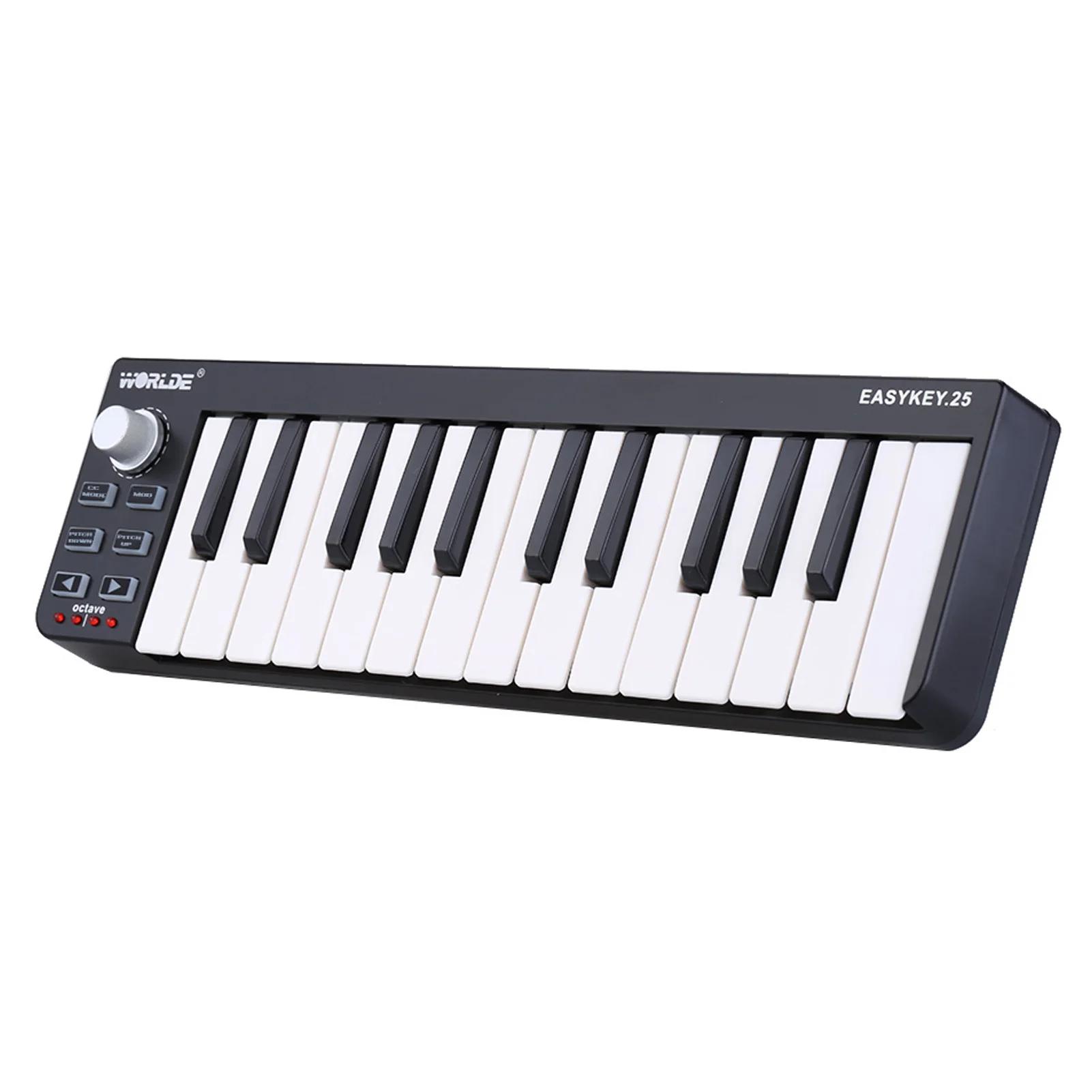 Worlde-Portátil Mini MIDI Teclado Controlador, Slim-Line Control, Instrumentos Eletrônicos de Órgão, USB 9, EasyController - Image 1