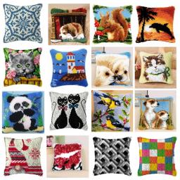 Animais Trava Gancho Kit para DIY Artesanato, Esteiras, Almofada, Travesseiro, Bordado, Pacote Botão, Bordado, Tapete, Tapete, Exterior - Image 1