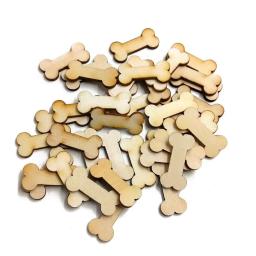 Mini Bone Shape Confetti De Madeira, Brinquedos Do Cão, Ornamento para Cão Em Casa, Feliz Aniversário Decorações Da Festa, Pintura DIY Presentes Fornecimento, 50Pcs - Image 1