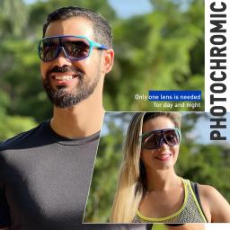 Óculos de ciclismo fotocromáticos para homens e mulheres, esportes ao ar livre, óculos de sol, óculos MTB, óculos Road Bike, 2 Packs - Image 3