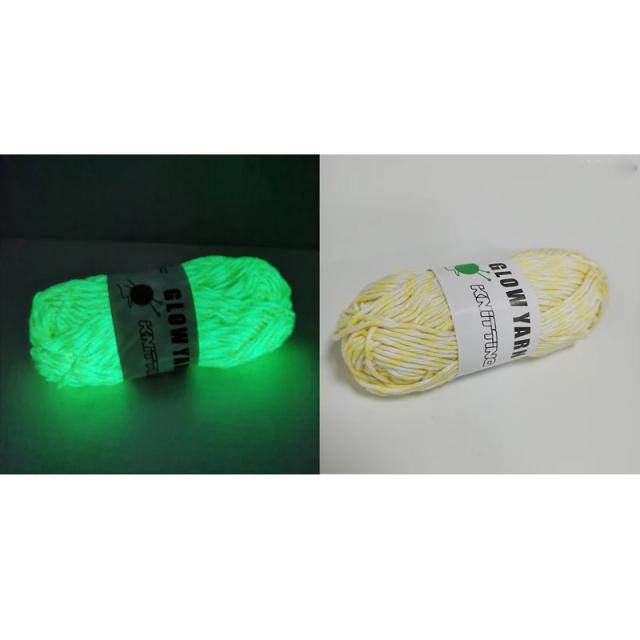 Fios de Algodão Luminosos para Costura e Bricolagem: Brilho no Escuro para Tapetes, Suéteres, Chapéus e Acessórios Coloridos de Tricô Manual