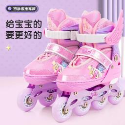 Patins Inline ajustáveis para crianças, equipamento de proteção profissional, meninas e meninos, 4 tamanhos, 4 rodas - Image 3