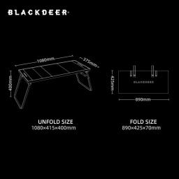 Blackdeer-Camping IGT Table Mesa dobrável de liga de alumínio Multifuncional Portable BBQ Grill Mesa de madeira para piquenique ao ar livre e pesca - Image 3