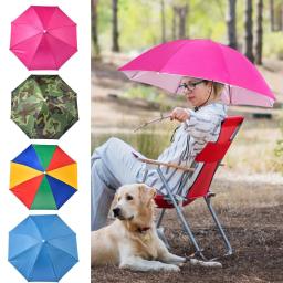 Guarda-chuva de chuva portátil chapéu dobrável ao ar livre pesca guarda-sol à prova dwaterproof água acampamento headwear praia cabeça chapéus chapéu de pesca - Image 1
