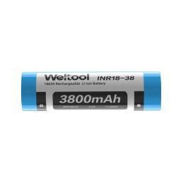 Weltool INR18-38 3800mAh 18650 Bateria de íon-lítio superior plana - Image 1