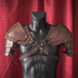Medieval Samurai PU Leather Shoulder Armadura, Viking Era Armadura, Cosplay Props - Image 1