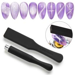 Magnético da arte do prego vara 9d gato olhos efeito forte ímã placa pintura gel 5d gato magnético unha gel polonês verniz ferramentas - Image 1