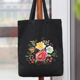 Kit bordado para iniciantes com padrão, sacola de lona, kits de agulhas DIY para adultos, artesanato para mulheres, artes e ofícios - Image 4