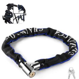 Bloqueio de segurança resistente para bicicleta, cadeado de metal com chave, anti-roubo, mountain bike, estrada, motocicleta, scooter, 60 cm, 65 cm, 85 cm, 105 cm, 125 cm - Image 2