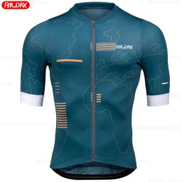 Raudax-camisa masculina de manga curta, roupa de verão, respirável, mtb, mtb, desgaste de bicicleta, 2024 - Image 2