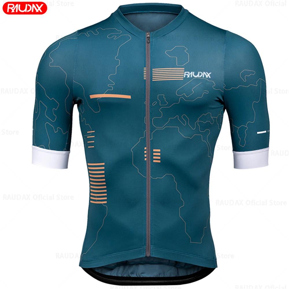 Raudax-camisa masculina de manga curta, roupa de verão, respirável, mtb, mtb, desgaste de bicicleta, 2024 - Image 1