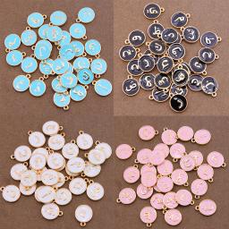 29 pçs 15*12mm alfabeto árabe letra dupla face esmalte encantos pingentes jóias fazendo artesanal artesanato diy pulseira brincos - Image 1