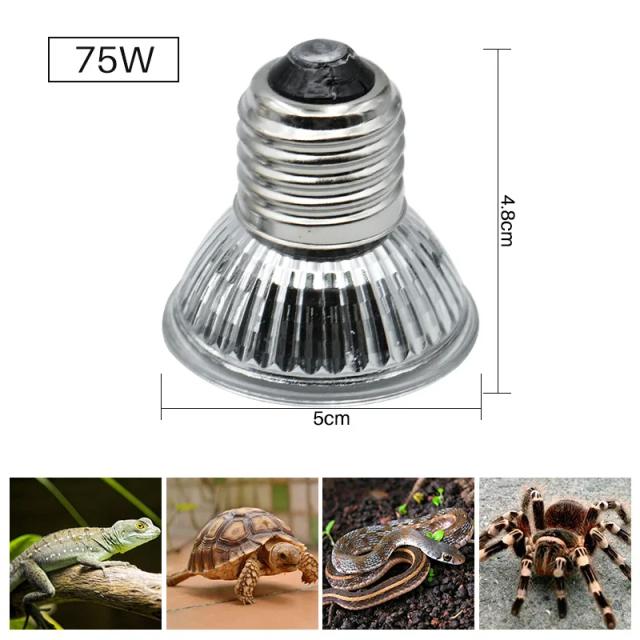 Lâmpada E27 UVA + UVB para Reptéis e Tartarugas - Aquecedor Ideal para Terrários de Anfíbios 110-220V