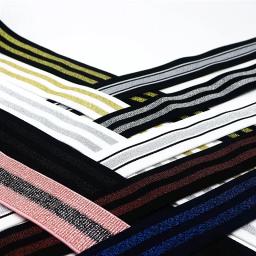 Faixa listrada elástica para decoração de vestuário, suprimentos de costura, 1m, 2m, 3m, 5m, 10m, 20m, 40mm - Image 2