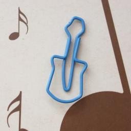 Metal colorido Marcador Clipe de Papel, Guitarra e Violino, Trombone Shaped, Bill Música, 10pcs - Image 6
