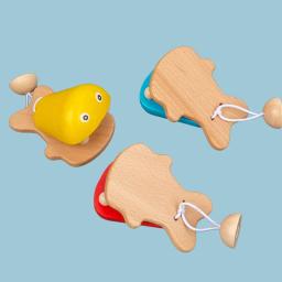 Brinquedo do instrumento musical para preschoolers, instrumento de percussão de madeira, brinquedo educativo batendo, forma do peixe, agarrar fácil, 1, 2, 3 - Image 4