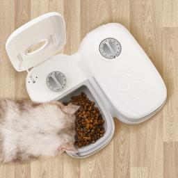 Alimentador automático para animais, Recipiente de alimento seco e molhado cão de grande capacidade, Tigela elétrica dupla para cães e gatos - Image 3