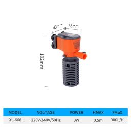 Xilong mini bomba de filtro acessórios do aquário tratamento de água tanques de peixes filtro fishbowl suprimentos ecoflow akvarium decoração - Image 6