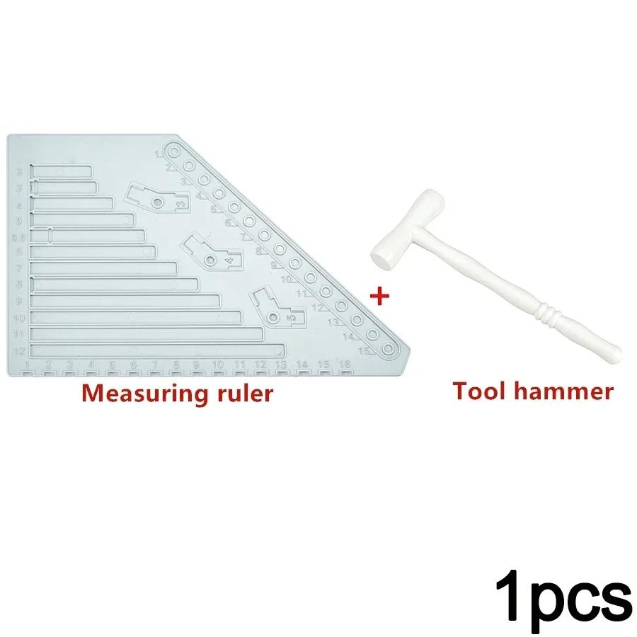 Moc régua de medição de plástico ferramenta de placa de medição fácil tijolo régua tijolos multi-functio blocos de construção peças técnicas para crianças - Image 1