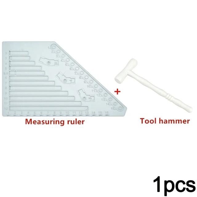 Régua de Medição Multifuncional de Plástico para Crianças - Ferramenta Ideal para Medir Tijolos e Blocos de Construção