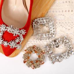 1Pcs Destacável das Mulheres Sapatos de Metal Sapato Decorativo Clipe Sapato Acessórios DIY Salto Alto Jóias Sapatos de Casamento Noiva - Image 2