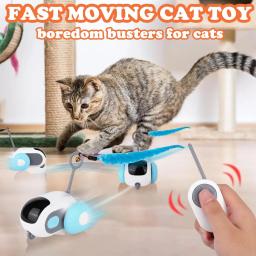 Automático Movendo Controle Remoto Carro de Brinquedo para Cães e Gatos, Jogo Interativo, Formação Gatinho, Pet Shop, Brinquedo Gato Inteligente, 2 Modos - Image 6