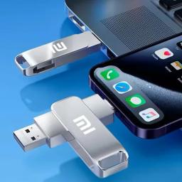 Xiaomi16tb usb 3.0 flash drive u disk tipo-c interface de alta velocidade 1tb grande capacidade 512gb 256gb metal pendrive memoria vara - Image 3