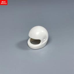 5 pçs moc tijolos 30006 30124 88415 2446 2447 capacete da motocicleta viseira figura de ação usar blocos de construção brinquedo crianças presente - Image 4