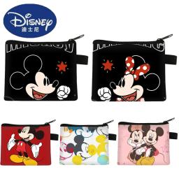 Disney-Anime Mickey Mouse Carteira, Minnie Kawaii Coin Purse, Crianças dos desenhos animados, Portáteis Titulares de Cartão de Identificação Saco De Armazenamento De Chave De Poliéster - Image 1