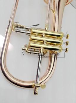 Trompete Profissional com Fósforo Cobre, Flugelhorn B Flat, Instrumentos Musicais, Trompete De Latão, Frete Grátis, Nova Chegada - Image 4