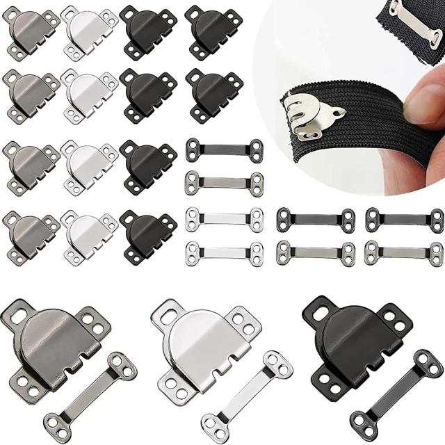 Conjuntos de 30 Fixadores de Gancho e Barra em 3 Cores para Roupas e Artesanato DIY