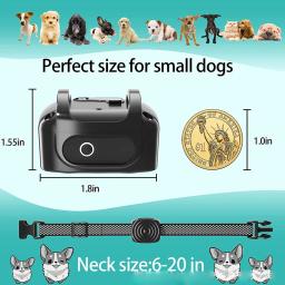 Nova coleira antilatido para cães de estimação pequenos Dispositivo antilatido para cães inteligentes Bipe/vibração IP67 para suprimentos de treinamento para animais de estimação pequenos - Image 5