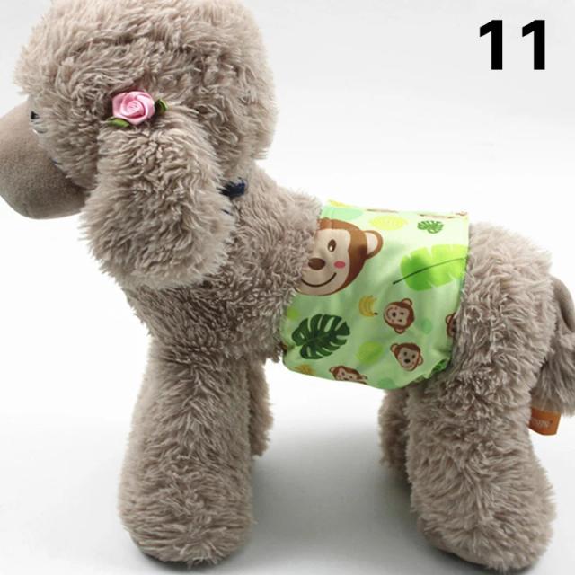 Fralda Ajustável para Cachorros em Desenhos Animados - Pet Shorts Laváveis e Reutilizáveis, Absorventes e Confortáveis