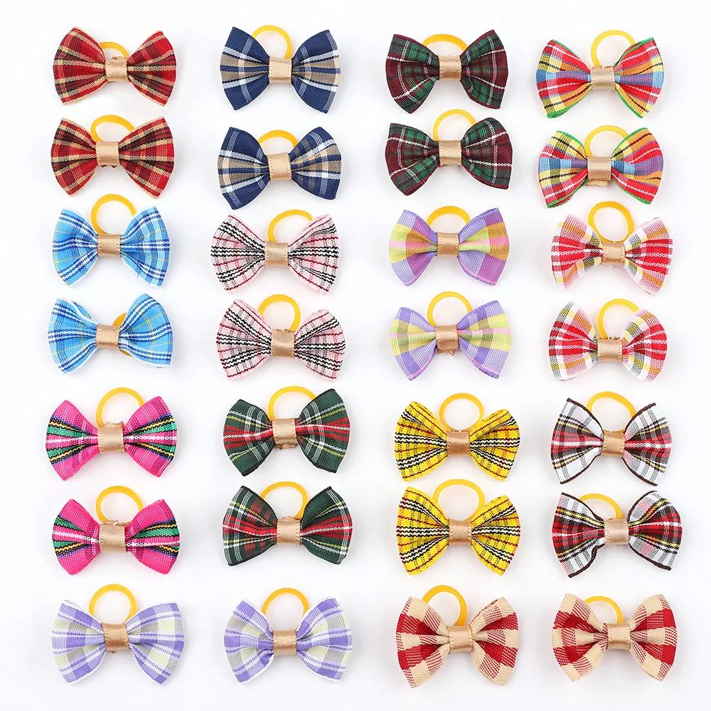 Arcos de cabelo artesanais para animais de estimação, cães pequenos, cachorro, acessórios de higiene, suprimentos para cães, casamento, festa, 100pcs - Image 1