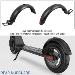 Para-lamas da roda traseira com luz para scooter elétrica hx x7 x8, conjunto de liga de alumínio, gancho de plástico, peças de luz traseira - Image 2