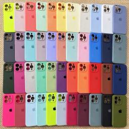 Capa de silicone líquido para iPhone, capa completa do logotipo, capas originais Apple para iPhone 15, 14, 13, 12, 11 Pro Max, 13, 12, 14, 15 Plus - Image 1