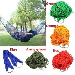 Nylon portátil Camping Hammock, Mesh Bed, Balanço do esporte ao ar livre, Balanço ao ar livre - Image 2