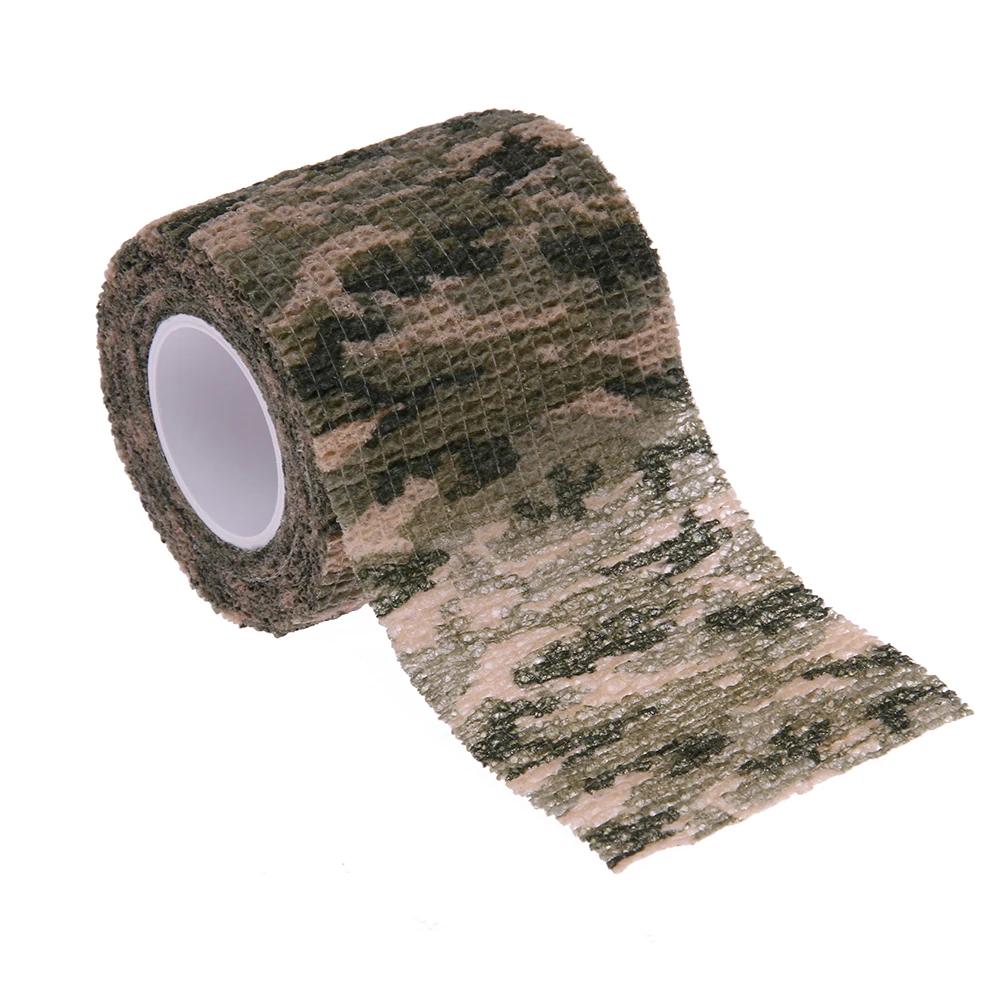 Fita de camuflagem auto-adesiva para caça, bandagem cega, não-tecidos, impermeável, protetora, ao ar livre, envoltórios, 1-5pcs - Image 1