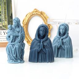 Jesus Virgem Maria Silicone Molde, resina epóxi molde, DIY artesanal católica, freira gesso, ornamentos decorativos, artesanato de gesso - Image 4