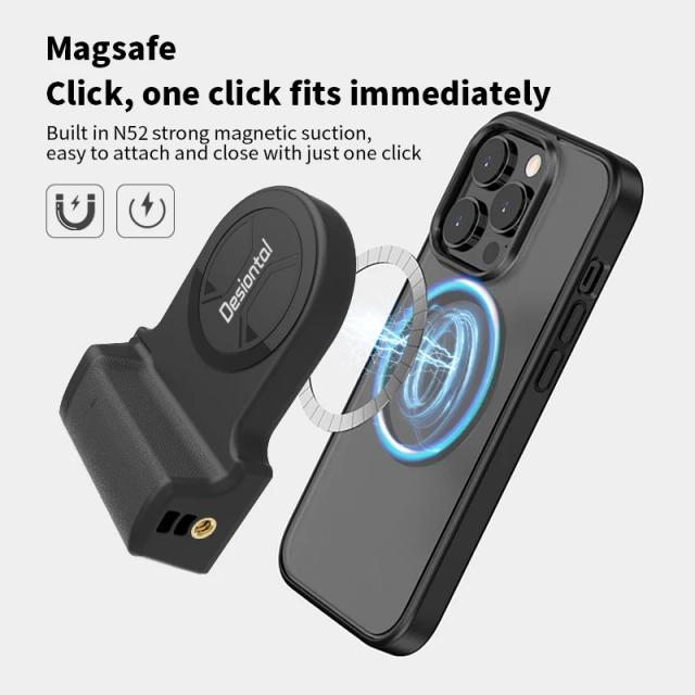 Alça Magnética para Câmera: Suporte Inteligente com Bluetooth e Carregamento Sem Fio para Fotos Estáveis e Selfies com Smartphone