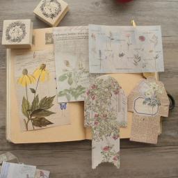 Adesivo de papel para desenhos flores e borboletas, conjunto de 27 peças faça você mesmo como artesanato criativo, fundo de papel, scrapbooking - Image 4