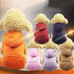 Camisola com capuz com bolsos de duas pernas para pet, camisola para cachorro e gato, roupas para outono e inverno, Pet Shop - Image 2
