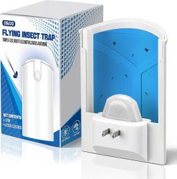 Armadilha de insetos voadores plug-in interna para casa, assassino do mosquito, apanhador de mariposas com luz UV noturna, mosquito atraente, Fly Bug Zapper - Image 1