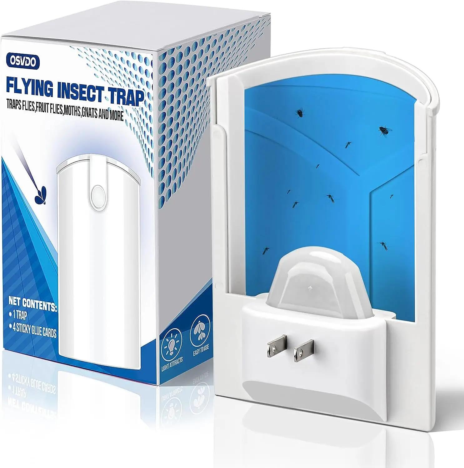 Armadilha de insetos voadores plug-in interna para casa, assassino do mosquito, apanhador de mariposas com luz UV noturna, mosquito atraente, Fly Bug Zapper - Image 1