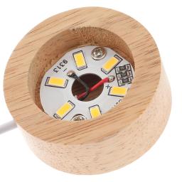 Suporte De Lâmpada De Bola De Cristal, Base de luz para Wood Night Desk, Suporte De Exposição De Madeira - Image 1