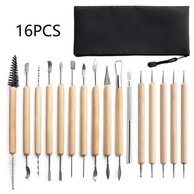 Kit Completo de Ferramentas para Escultura em Cerâmica e Modelagem com 8 a 61 Peças