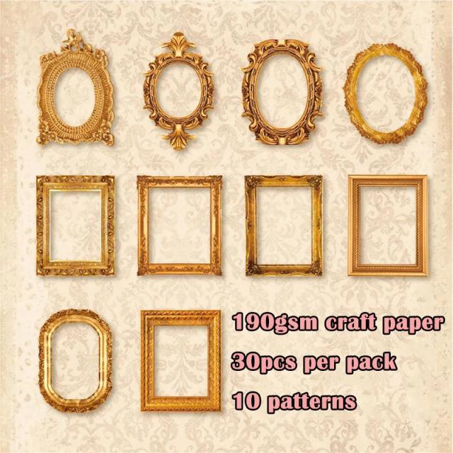 Kit Panalisa: 30 Peças de Cortes de Papel Grosso para Scrapbooking e Molduras Vintage