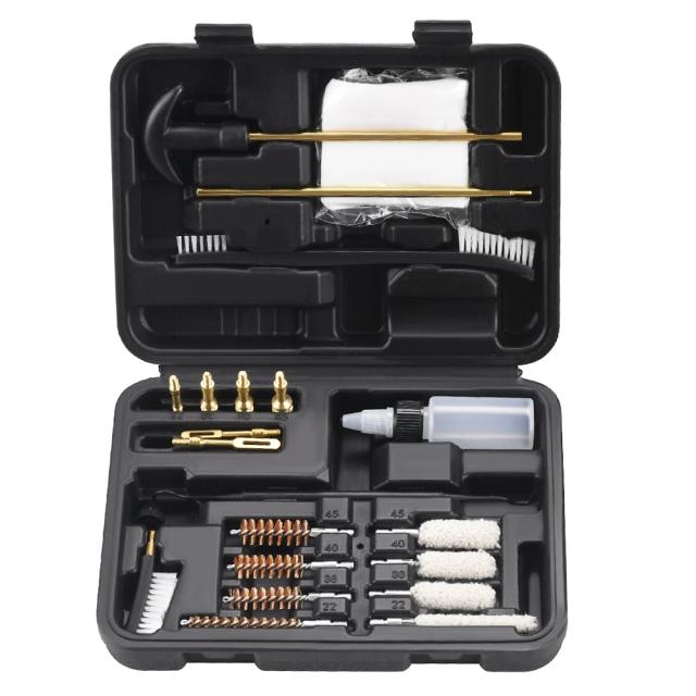 Kit Completo de Limpeza para Armas - Pistolas 9mm, .38, .22, .40, .45 e Acessórios Essenciais